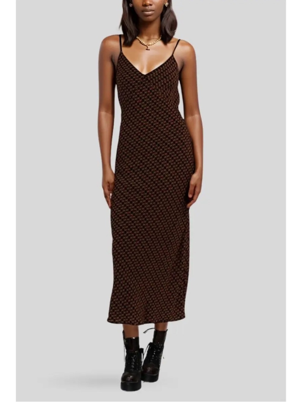 DISSH Fame Geo Slip Midi Dress Size: 2